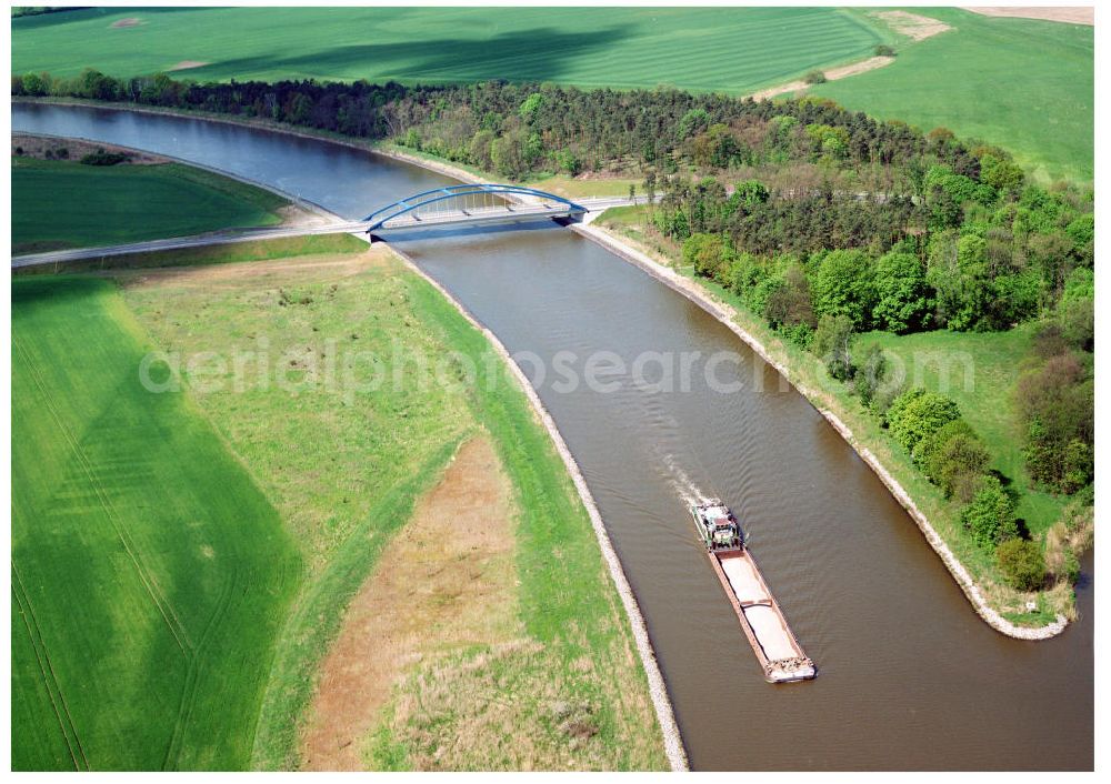 Aerial image Zerben / Sachsen-Anhalt - Ausgleichs- und Ersatzmaßnahmen am Wasserstraßenkreuz Magdeburg / Elbe-Havel-Kanal. Ein Projekt des Wasserstraßenneubauamtes Magdeburg