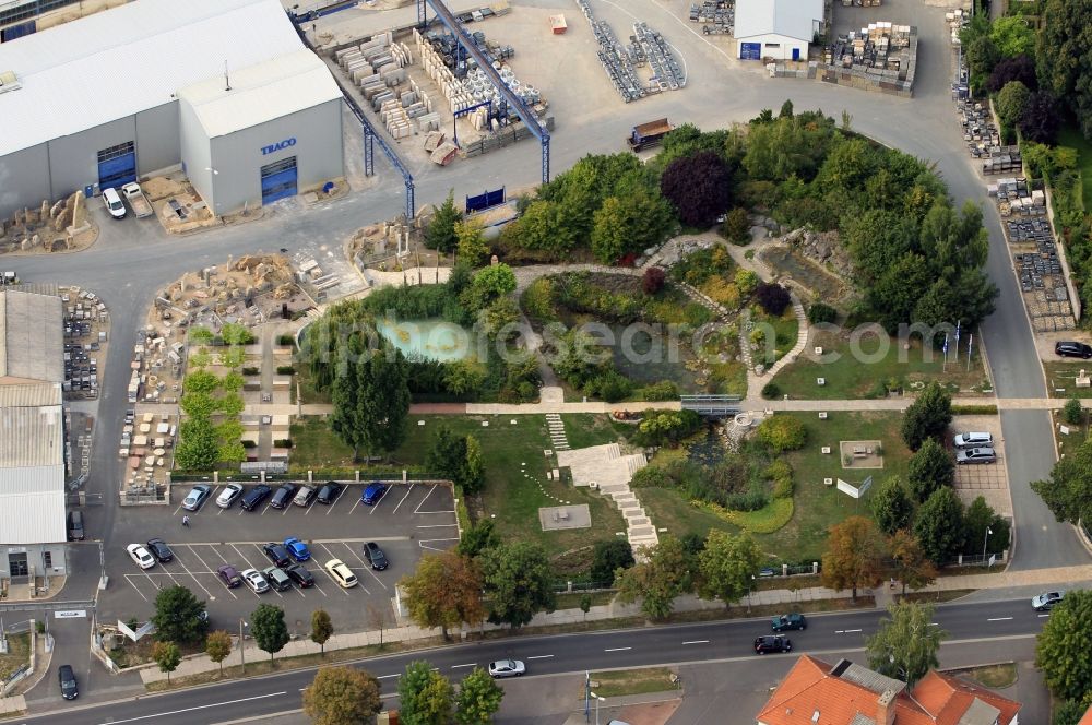 Aerial image Bad Langensalza - Outdoor facilities the company TRACO GmbH in Bad Langensalza in Thuringia