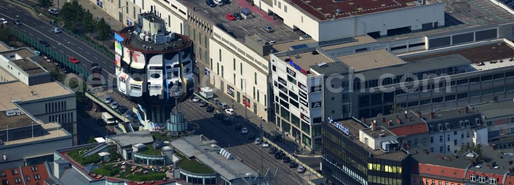 Berlin from the bird's eye view: Lookout tower Bierpinsel at the Joachim Tiburtius Bridge in Berlin-Steglitz