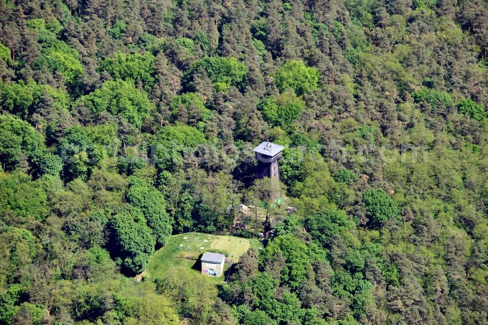 Aerial photograph Woltersdorf - View of the observation tower at Woltersdorf in the state of Brandenburg