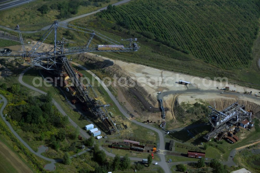 Aerial photograph Grosspösna - Exhibition grounds of the Bergbau-Technik-Park e.V. in Grosspoesna in the state Saxony