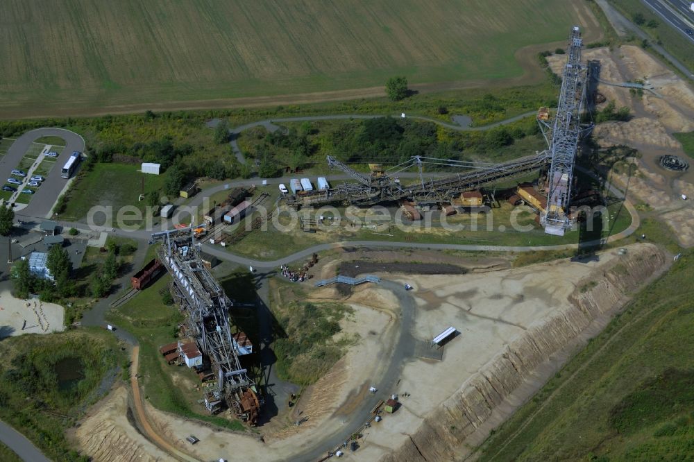 Aerial photograph Grosspösna - Exhibition grounds of the Bergbau-Technik-Park e.V. in Grosspoesna in the state Saxony