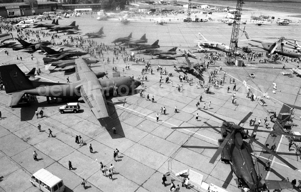 Schönefeld from the bird's eye view: Exhibition grounds of the International Aviation Exhibition ILA in Schoenefeld in the state Brandenburg, Germany