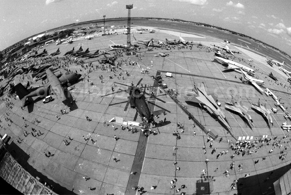 Schönefeld from the bird's eye view: Exhibition grounds of the International Aviation Exhibition ILA in Schoenefeld in the state Brandenburg, Germany