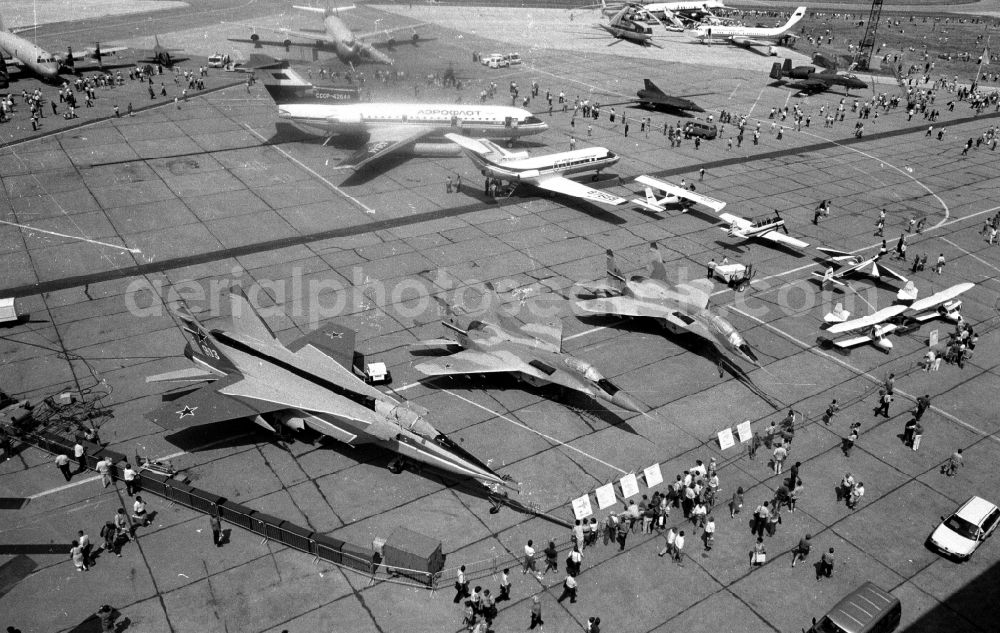 Aerial image Schönefeld - Exhibition grounds of the International Aviation Exhibition ILA in Schoenefeld in the state Brandenburg, Germany