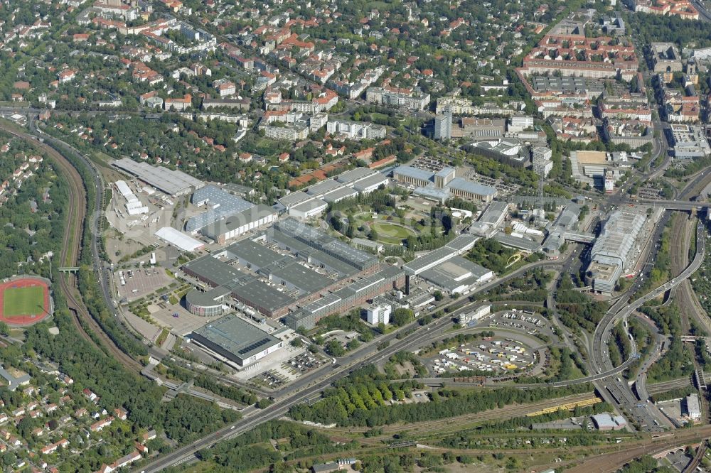 Berlin from the bird's eye view: Exhibition grounds and exhibition halls of the Messe Berlin in Berlin