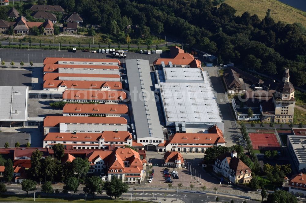 Aerial photograph Dresden - Exhibition grounds and exhibition halls of the MESSE DRESDEN GmbH in Dresden in the state Saxony