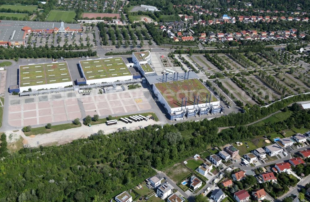 Aerial image Erfurt - Exhibition grounds and exhibition halls of the Messe Erfurt in the district Hochheim in Erfurt in the state Thuringia, Germany