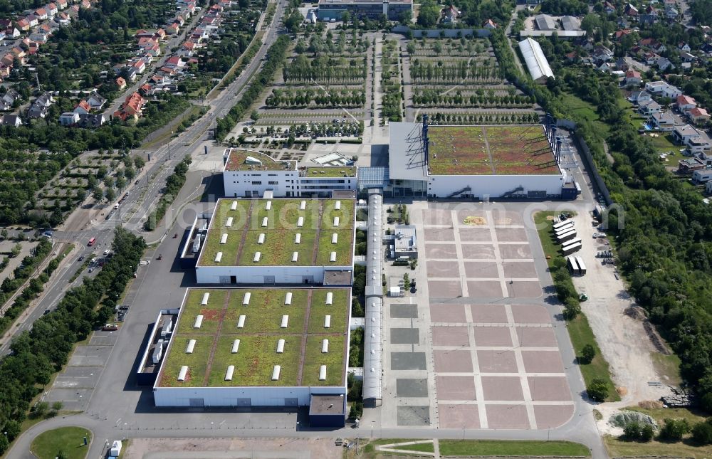 Aerial photograph Erfurt - Exhibition grounds and exhibition halls of the Messe Erfurt in the district Hochheim in Erfurt in the state Thuringia, Germany