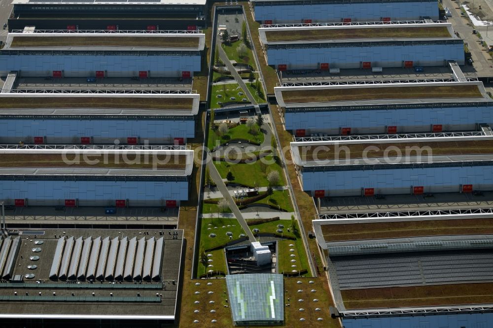 Aerial image Leinfelden-Echterdingen - exhibition grounds and exhibition halls of the Messe in Stuttgart in the state Baden-Wurttemberg, Germany