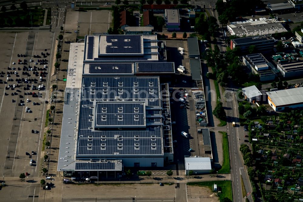 Aerial photograph Freiburg im Breisgau - Exhibition grounds and exhibition halls of the Messehallen in Freiburg im Breisgau in the state Baden-Wuerttemberg, Germany