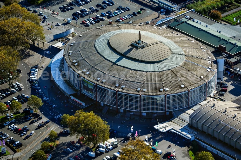 Dortmund from the bird's eye view: Exhibition grounds and exhibition halls of the Westfalen Halls in Dortmund in the state of North Rhine-Westphalia