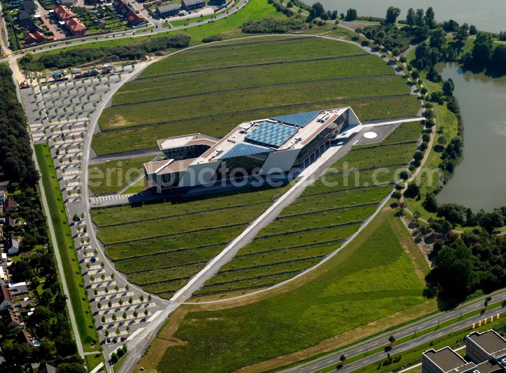 Wolfsburg from the bird's eye view: 08/05/2007 WOLFSBURG The site of the Auto Union in Wolfsburg Hageberg district. AutoUni is a proprietary institution of Volkswagen AG in Wolfsburg