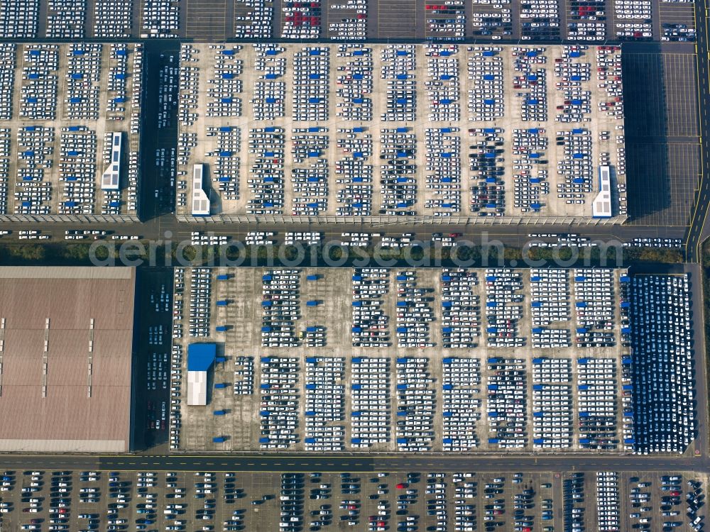 Aerial image Bremerhaven - View of car park in Bremerhaven in the state Bremen