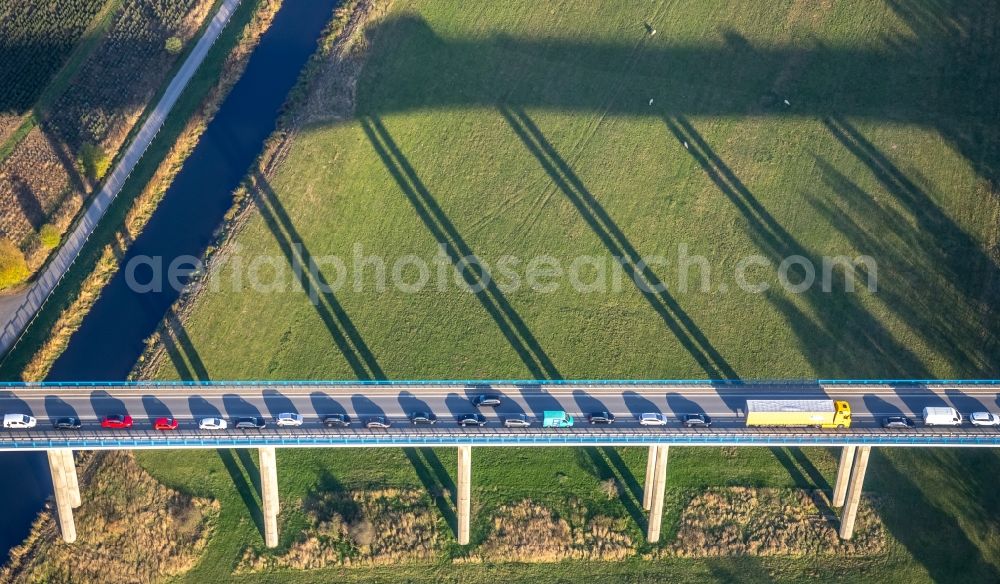 Aerial image Bestwig - Highway- site along the route of the highway BAB A46 in the district Ramsbeck in Bestwig in the state North Rhine-Westphalia, Germany