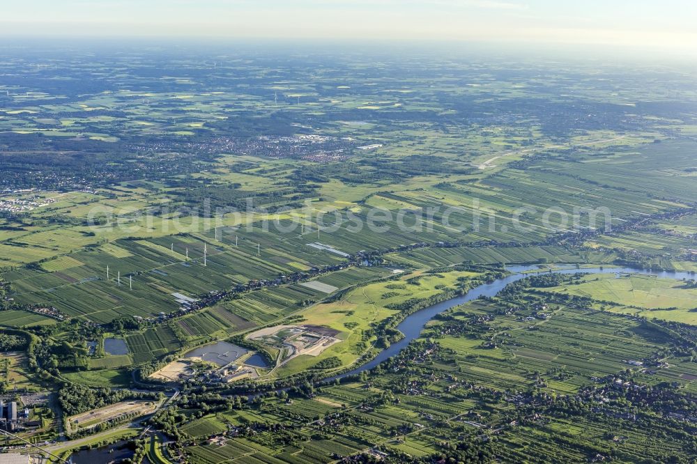 Aerial photograph Hamburg - Highway route A26 in Neuenfelde Route in Hamburg, Germany