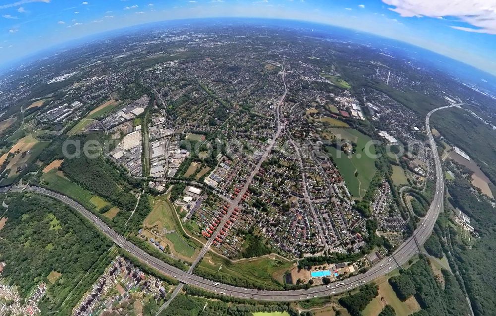 Aerial photograph Gladbeck - Autobahn course of the BAB A2 in Gladbeck in the state North Rhine-Westphalia, Germany