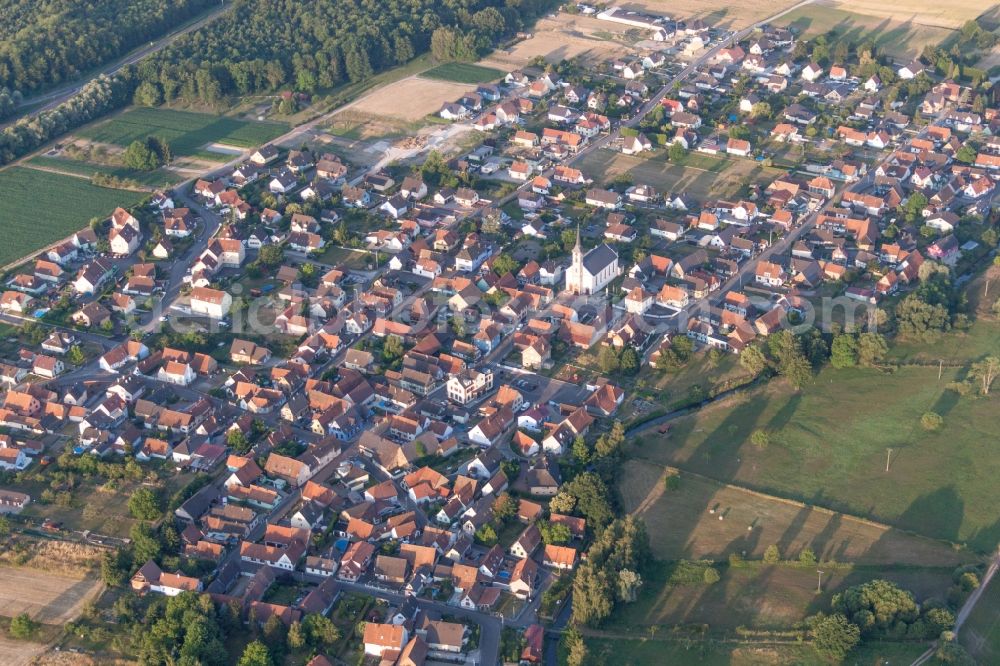 Aerial image Leutenheim - Highway route franzoesischen A35 in in Leutenheim in Grand Est, France