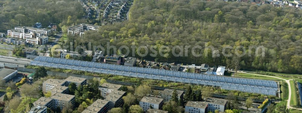 Aerial photograph Jouy-en-Josas - Routing and traffic lanes during the highway tunnel construction of the motorway A86 - N12 in Jouy-en-Josas in Ile-de-France, France