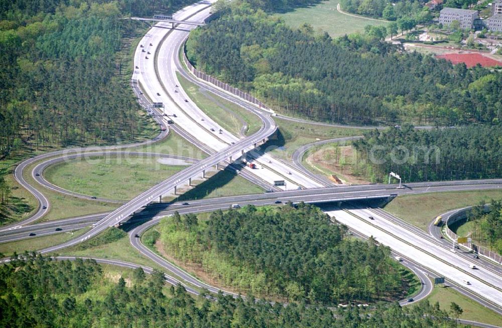 Aerial image Potsdam - Babelsberg / Brandenburg - Autobahnabfahrt Potsdam - Drewitz Datum: 05.05.03