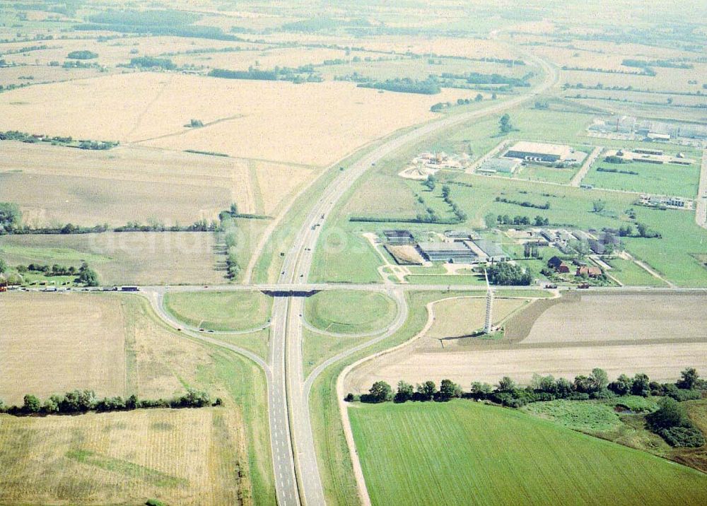 Grevesmühlen/ Mecklenburg - Vorpommern from above - Autobahnabfahrt an der A20 südlich von Grevesmühlen.