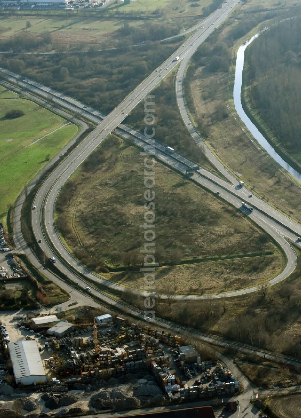 Wandlitz from above - Highway triangle the federal motorway A 10 A114 Dreieck Pankow in Schoenerlinde in the state Brandenburg