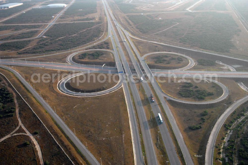 Aerial image Port Elizabeth - View of the interchange of the A-road N2. Port Elizabeth is one of the largest cities in South Africa, situated in the Eastern Cape Province