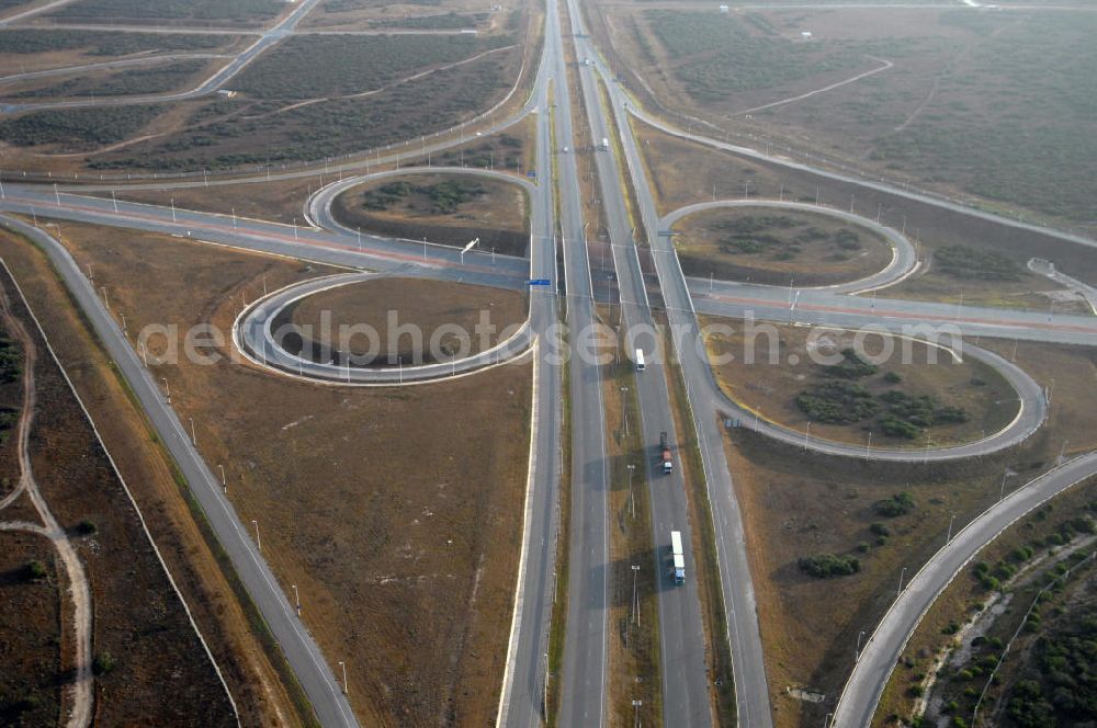 Aerial photograph Port Elizabeth - View of the interchange of the A-road N2. Port Elizabeth is one of the largest cities in South Africa, situated in the Eastern Cape Province