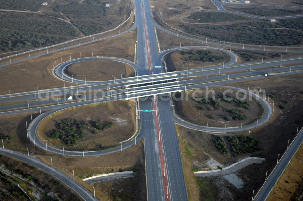 Port Elizabeth from the bird's eye view: View of the interchange of the A-road N2. Port Elizabeth is one of the largest cities in South Africa, situated in the Eastern Cape Province