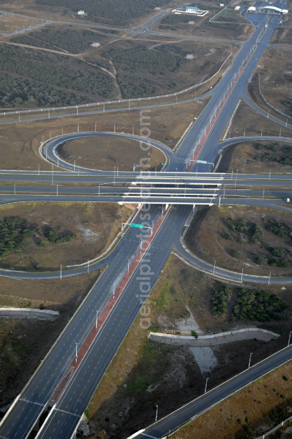 Aerial photograph Port Elizabeth - View of the interchange of the A-road N2. Port Elizabeth is one of the largest cities in South Africa, situated in the Eastern Cape Province