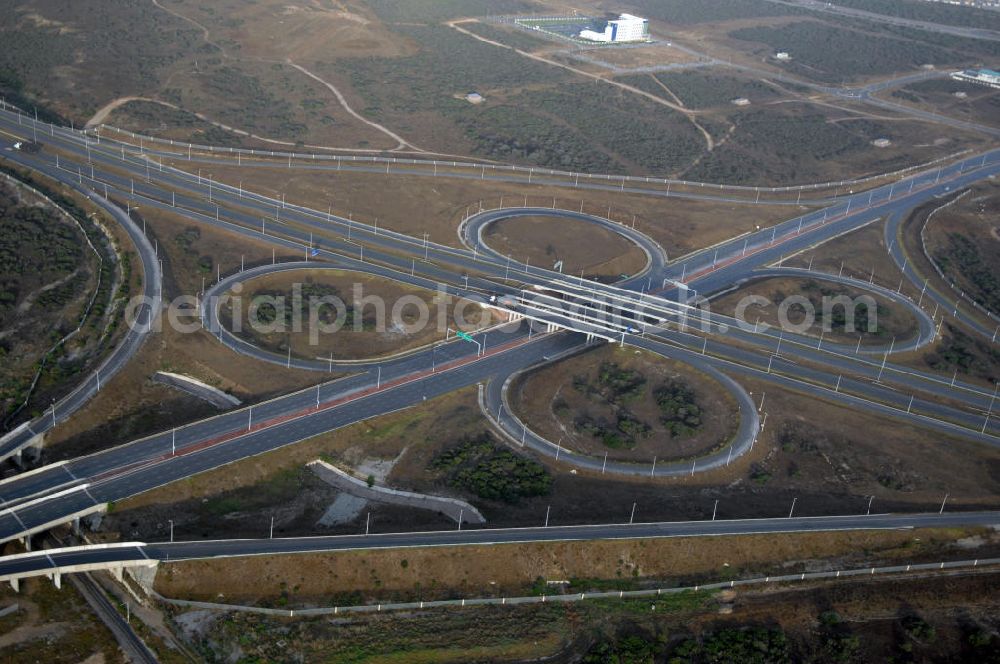 Port Elizabeth from the bird's eye view: View of the interchange of the A-road N2. Port Elizabeth is one of the largest cities in South Africa, situated in the Eastern Cape Province