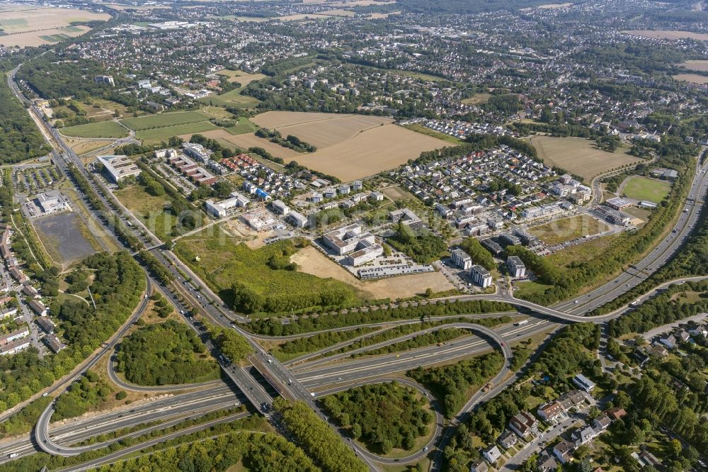 Dortmund from above - Junction of the motorway A 40 to the highways B1 and B236 at Dortmund in the Ruhr area in North Rhine-Westphalia