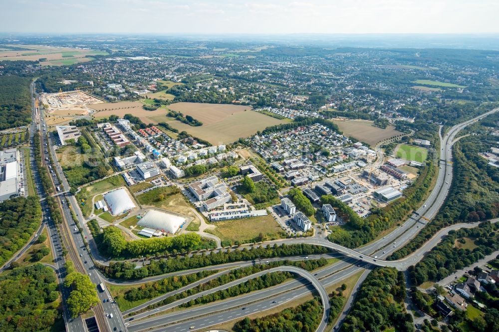 Aerial image Dortmund - Junction of the motorway A 40 to the highways B1 and B236 at Dortmund in the Ruhr area in North Rhine-Westphalia