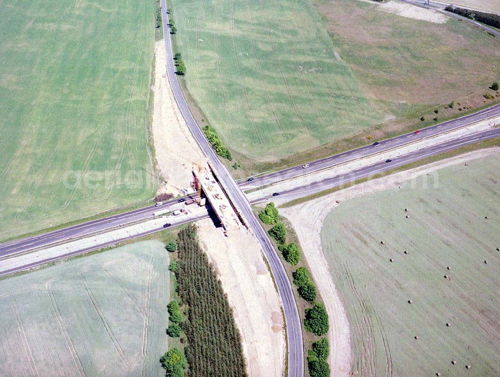 Aerial image Wittstock - Autobahnkreuz Wittstock / Dosse.