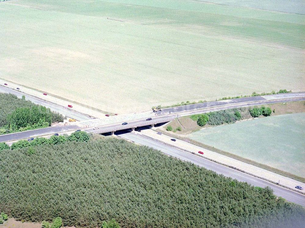 Aerial photograph Wittstock - Autobahnkreuz Wittstock / Dosse.