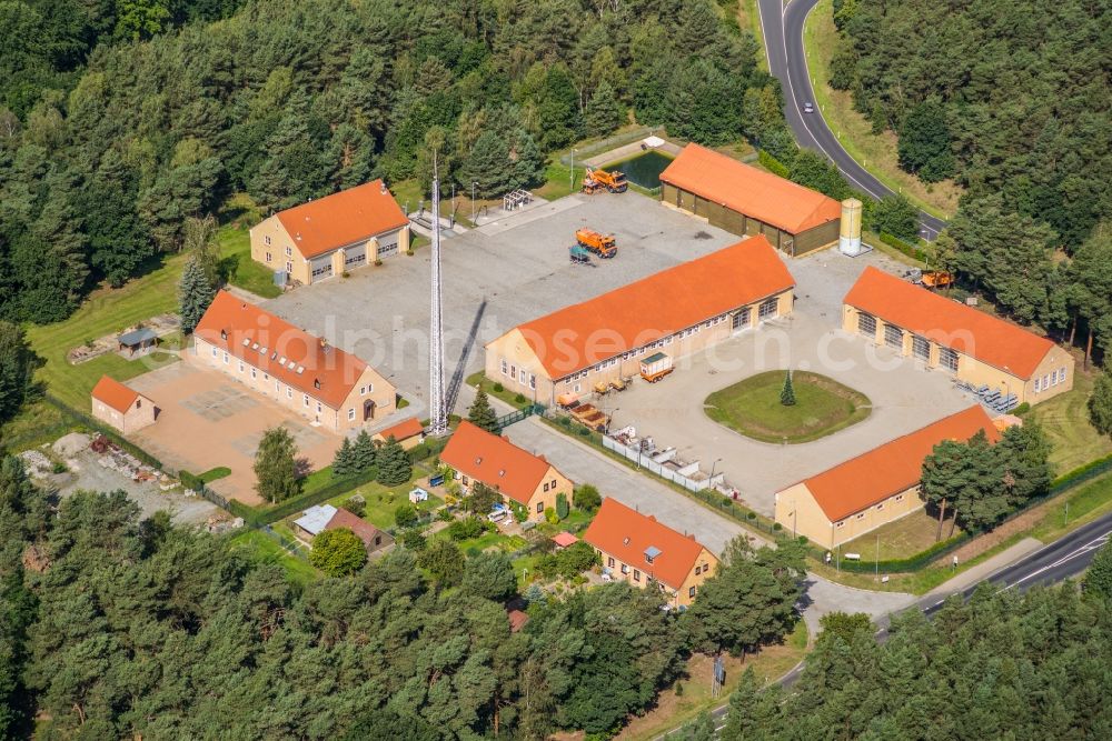 Aerial image Planetal - Highway maintenance Niemegk in Brandenburg