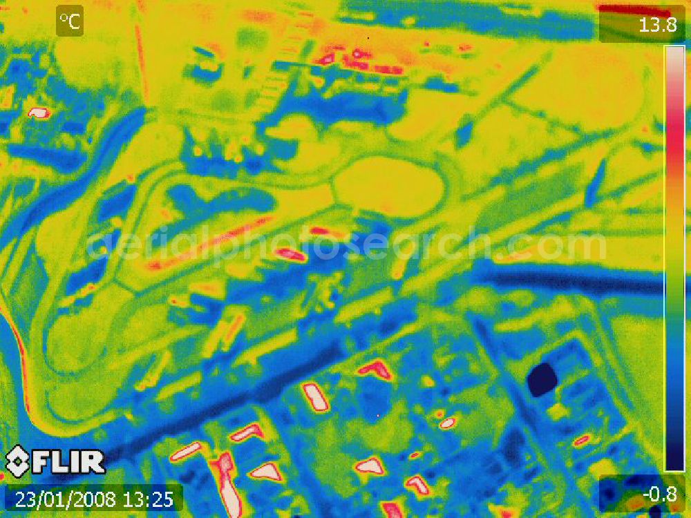 Michendorf from the bird's eye view: Infrarotbild von der Autobahnraststätte Michendorf am südlichen Berliner Ring an der Bundesautobahn A10