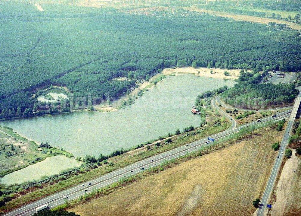 Aerial image Velten / Brandenburg - Autobahnsee Velten / BRB.