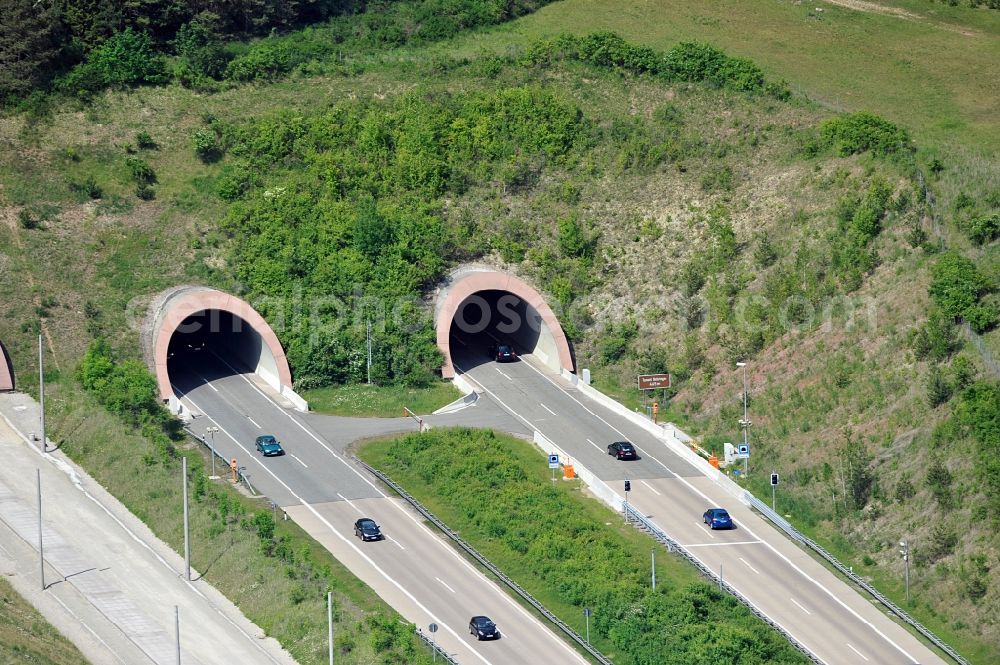 Aerial photograph Behringen - Highay tunnel of the A71 near Behringen in Thuringia