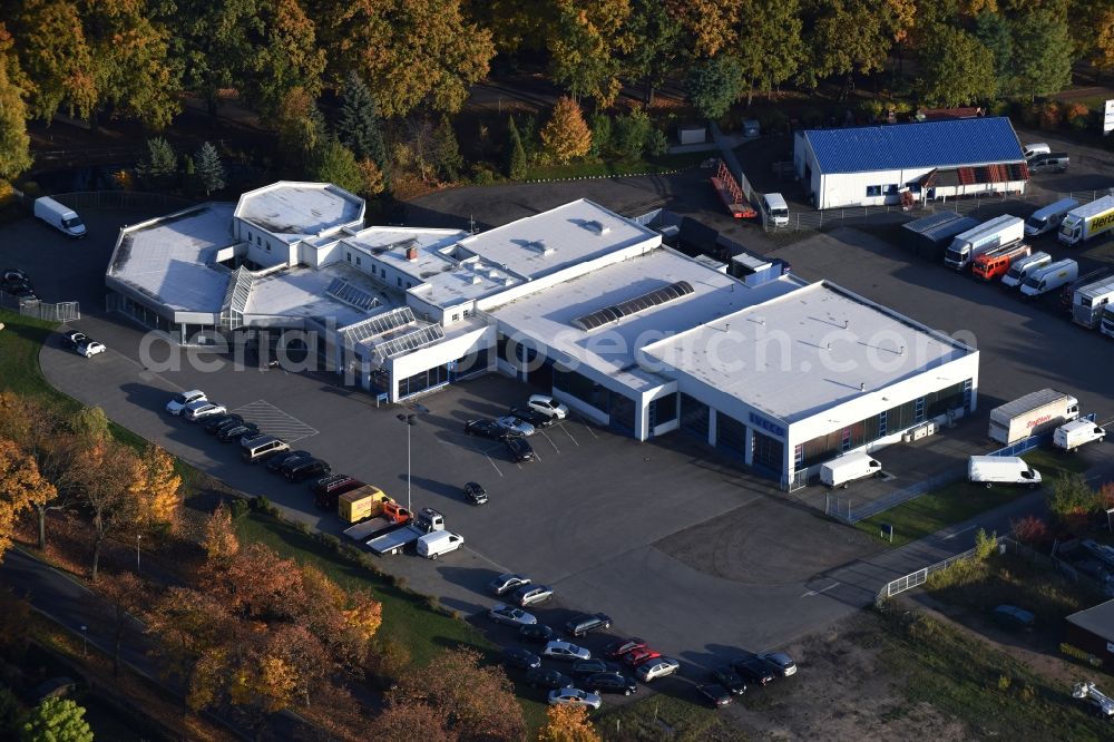 Eggersdorf from the bird's eye view: Automobile Trade Automobile Trade service Hoppegarten GmbH Am Fuchsbau in Eggersdorf in Brandenburg