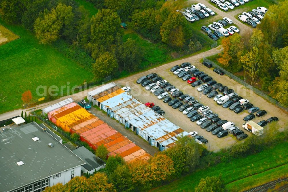 Weyhe from the bird's eye view: Car dealership building Autohaus Brandt GmbH Im Bruch in the district Kirchweyhe in Weyhe in the state Lower Saxony, Germany