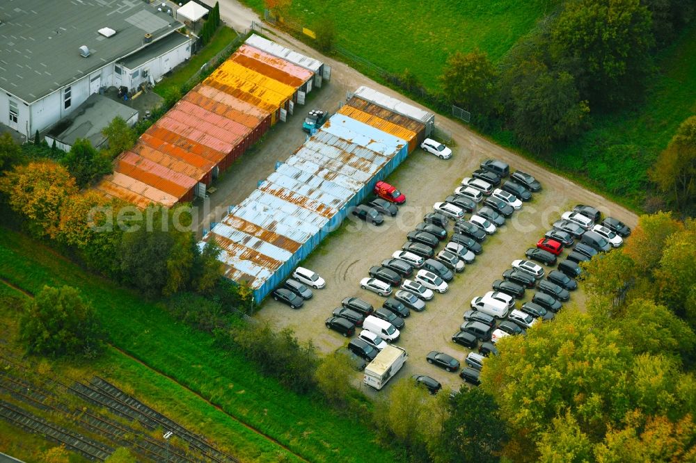 Aerial photograph Weyhe - Car dealership building Autohaus Brandt GmbH Im Bruch in the district Kirchweyhe in Weyhe in the state Lower Saxony, Germany