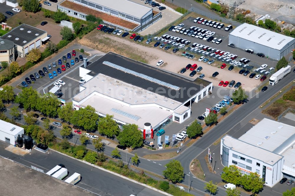 Aerial image Würzburg - Car dealership building Autohaus Stumpf GmbH at Nuernberger Str. in Wuerzburg in the state Bavaria, Germany