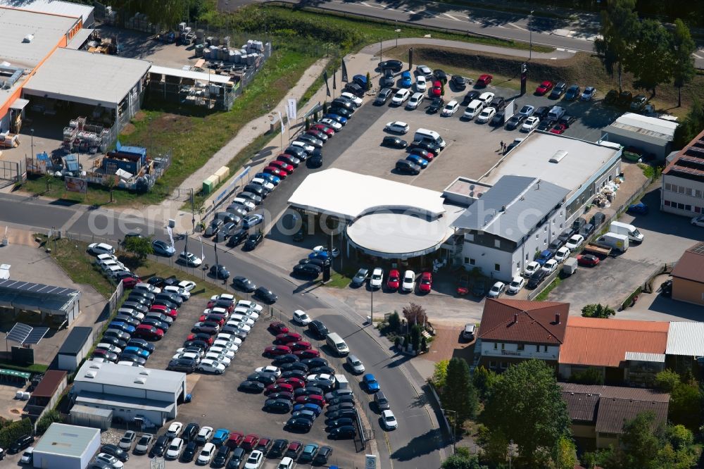 Aerial photograph Roth - Car dealership building of Autohaus Zueckner GmbH & Co. KG in the Gildestrasse in Roth in the state Bavaria, Germany