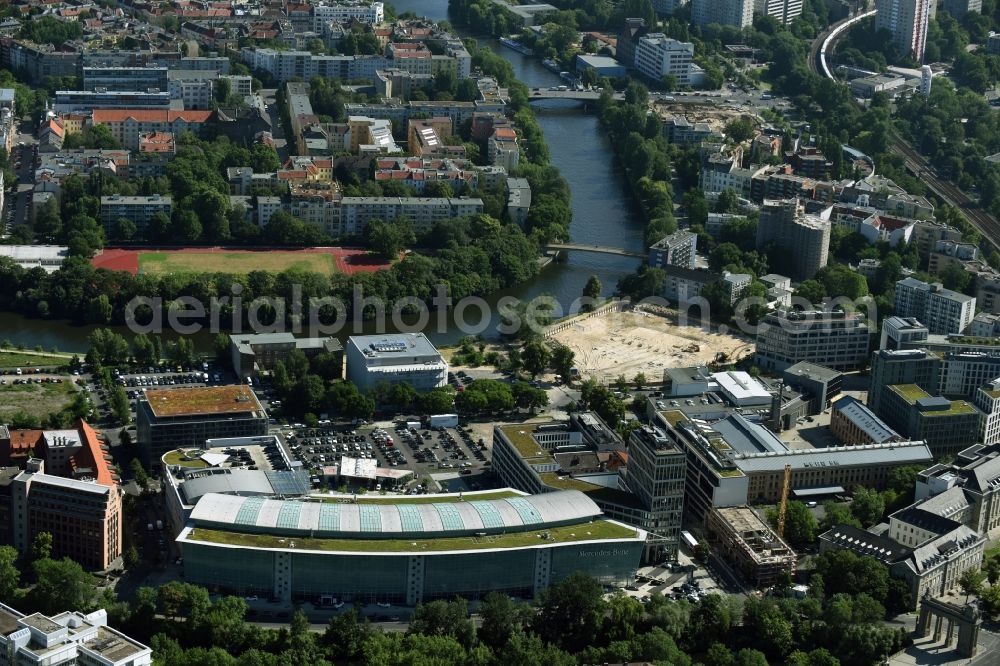 Berlin from above - Car dealership building Mercedes-Benz Berlin on Salzufer in Berlin