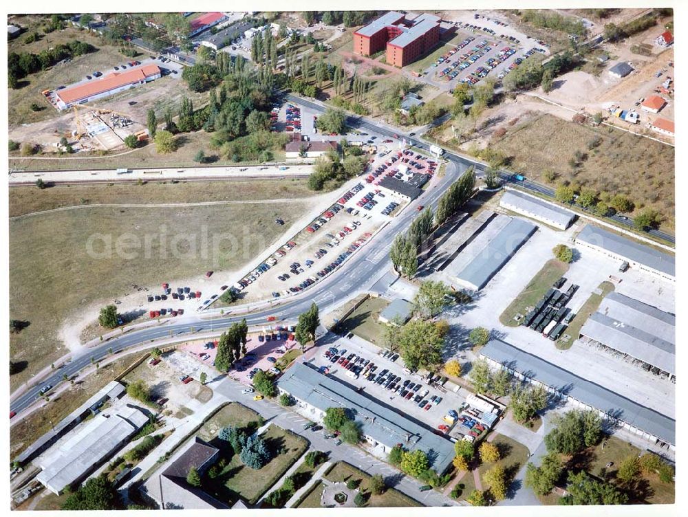 Aerial image Strausberg / BRB - Autohaus Müller (FORD-Haupthändler) Am Flugplatz 11 in 15344 Strausberg.