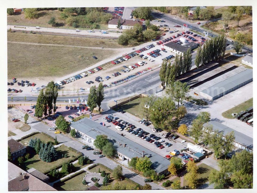 Aerial photograph Strausberg / BRB - Autohaus Müller (FORD-Haupthändler) Am Flugplatz 11 in 15344 Strausberg.