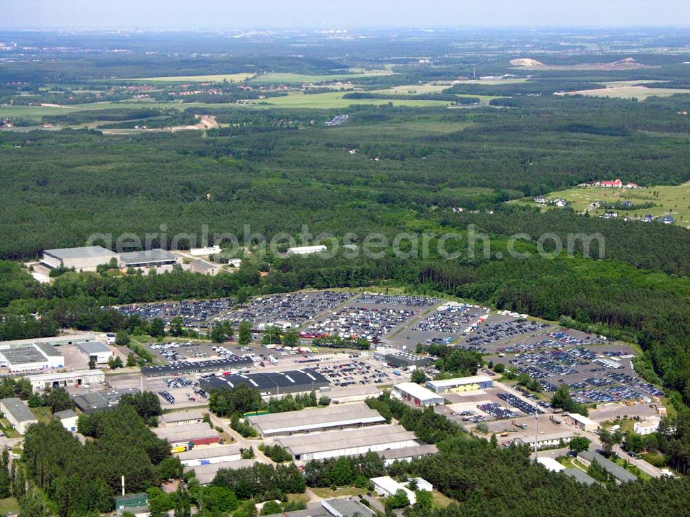 Aerial photograph Neuseddin - Autologistik Gewerbegebiet Neuseddin D-14554 Seddiner See Am Fuchsbau 21 Tel.: +49-3 32 05 5 22-0 Fax.: +49-3 32 05 5 22-14