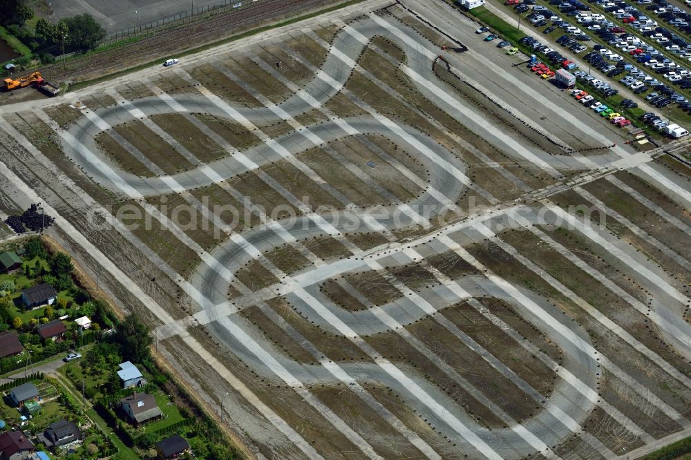 Warschau from above - View of the race course Rally Drive in Warsaw in the voivodeship Masowien in Poland