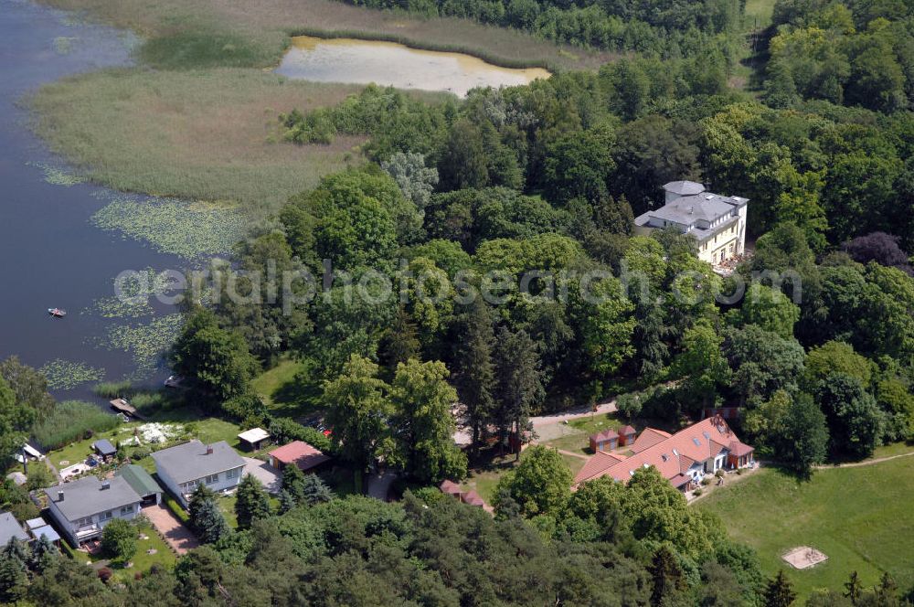 Dambeck from above - Blick auf den AWO SANO Familienferienpark in Dambeck am Müritz-Nationalpark. Anschrift: Dambeck 2 in 17237 Kratzeburg - Dambeck;